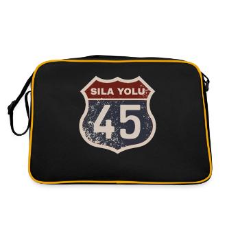 Manisa - Retro Tasche - Schwarz/Gold - Hinten