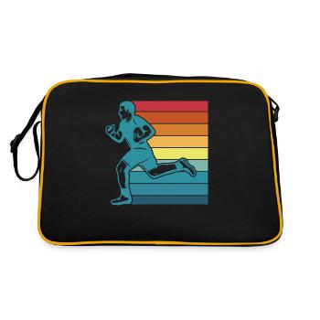 Joueur de Rugby - Sac Retro - noir/or - Dos