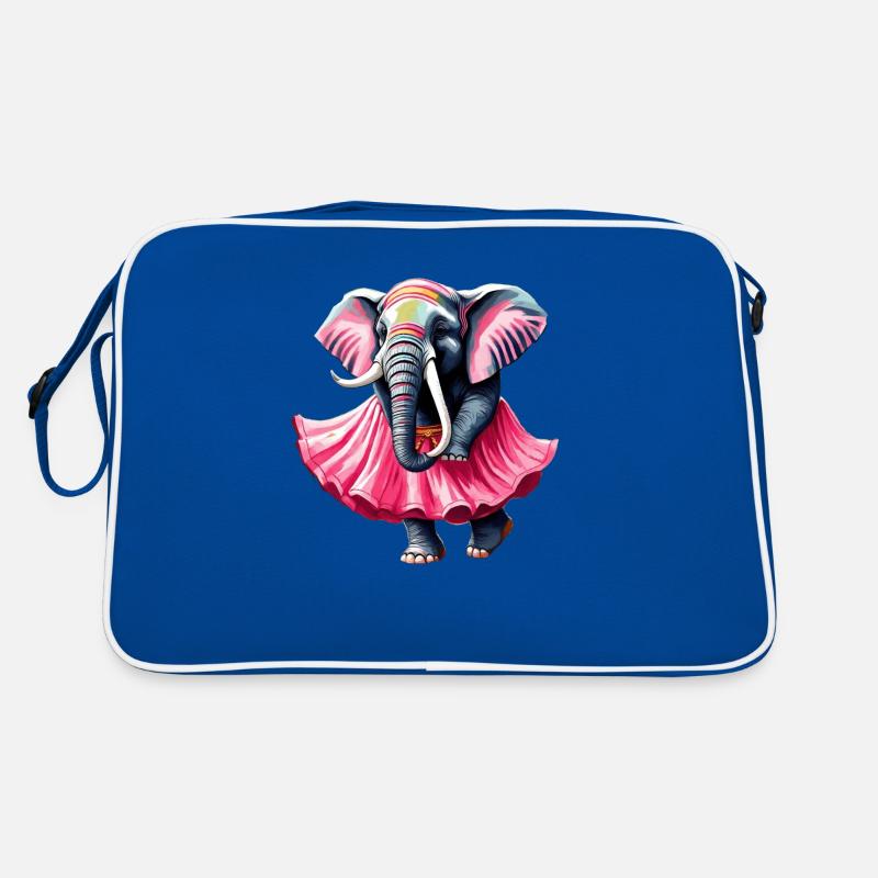 Éléphant dansant en jupe rose Sac Retro