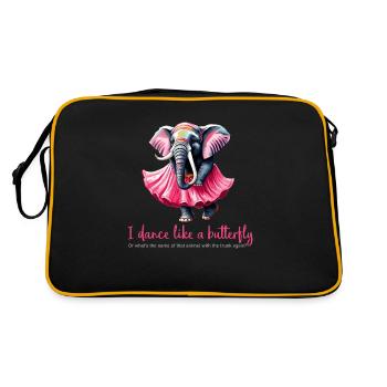 I dance like a butterfly - Retro Bag - black/gold - Back