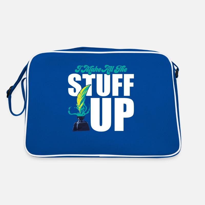 I Make All The Stuff Up Writer Author Novel Retro Tasche