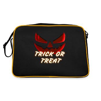 Trick or Treat Halloween Pumpkin Face Grimace - Retro Bag - black/gold - Back
