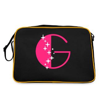 Lettre G Paillettes - Sac Retro - noir/or - Dos
