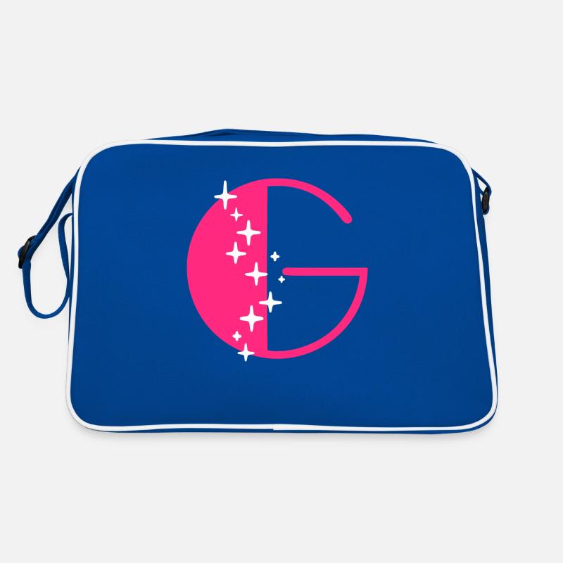 Buchstabe G Glitzer Retro Tasche