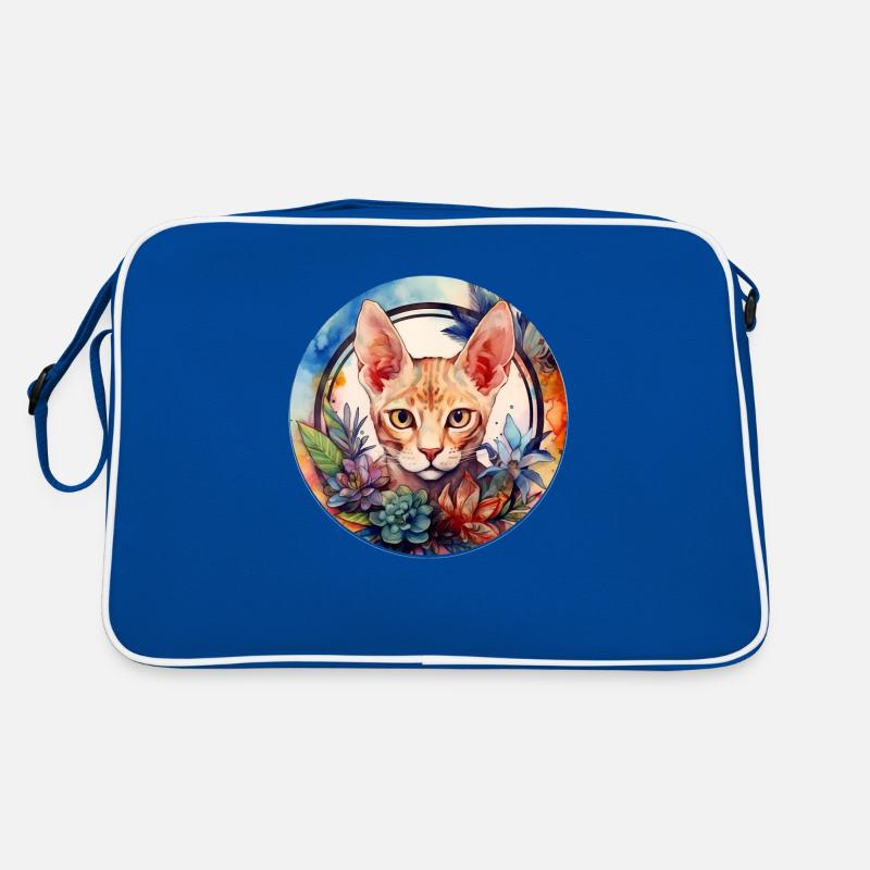 Devon Rex Cat Boho Style, Love Cats Retro Bag