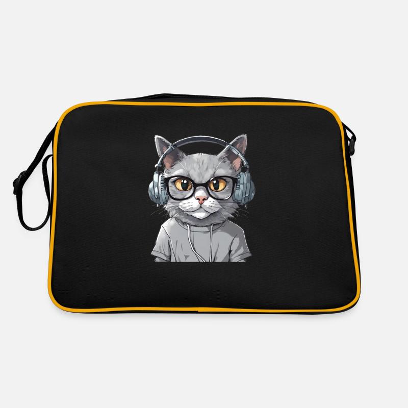 Grey Cat Webentwickler Retro Tasche