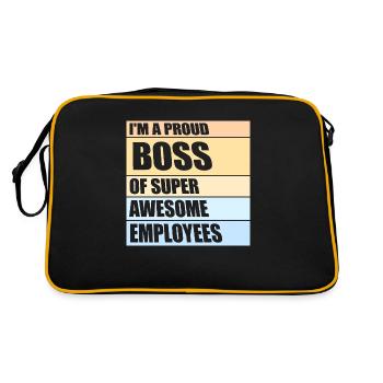 Je suis un fier chef d’un emploi d’employés super génial - Sac Retro - noir/or - Dos