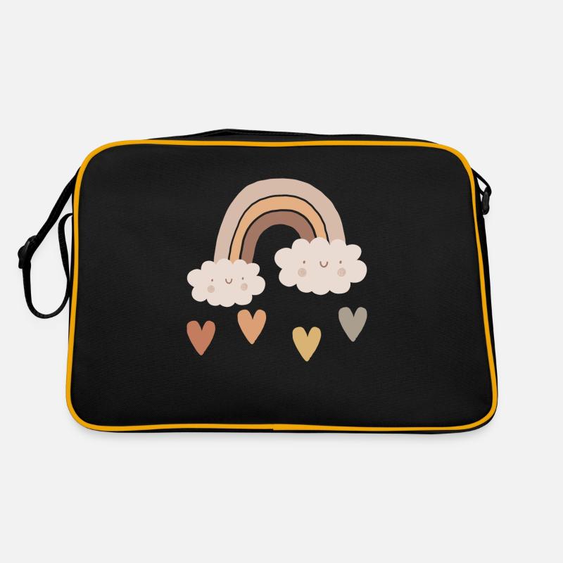 Color paths: boho rainbow - Retro Bag - black/gold