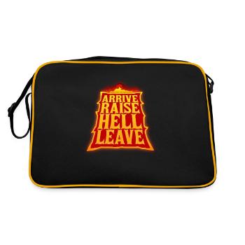 Arrivez, soulevez l’enfer, partez, arrivez et tout l’enfer se déchaîne - Sac Retro - noir/or - Dos