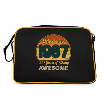 Né en 1987 - Vintage 1987 Anniversaire Rétro - Sac Retro - noir/or - Dos