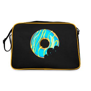donut croquer manger boucher patisserie 120323 Q - Sac Retro - noir/or - Dos