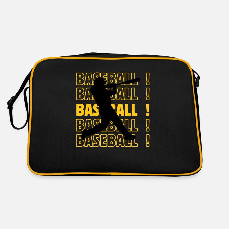 Baseball Baseball Baseball - Retro Tasche - Schwarz/Gold