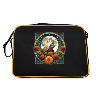 Tortue-boîte - Sac Retro - noir/or - Dos