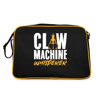 claw machine whisperer Design for a claw gamer - Retro Bag - black/gold - Back