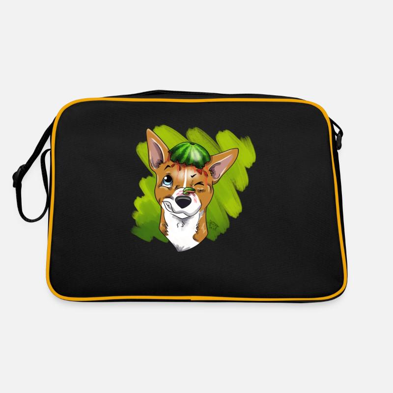 DogMelon - Retro Tasche - Schwarz/Gold