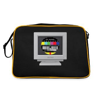 CRT Design - No signal (Mire) - Sac Retro - noir/or - Dos