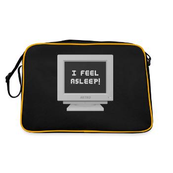 CRT Design - I feel asleep! - Retro Bag - black/gold - Back