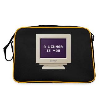 CRT Design - A winner is you - Retro Bag - black/gold - Back