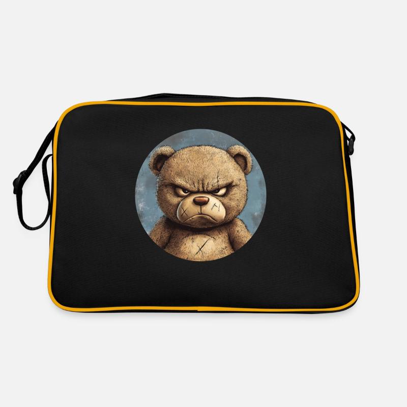 Grimmiger Teddy: Tough und einzigartig Retro Tasche
