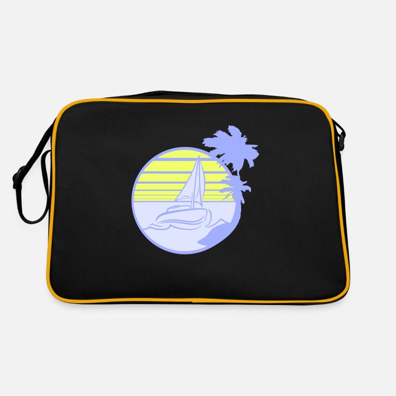 Ship Sun Stripe Sailor Captain Water Boat Retro Bag