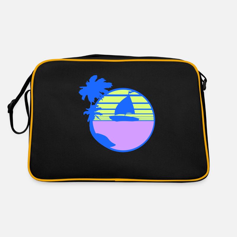 Ship Sun Stripe Sailor Captain Water Boat Retro Bag