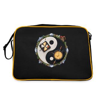 Yin Yang alpin - Sac Retro - noir/or - Dos