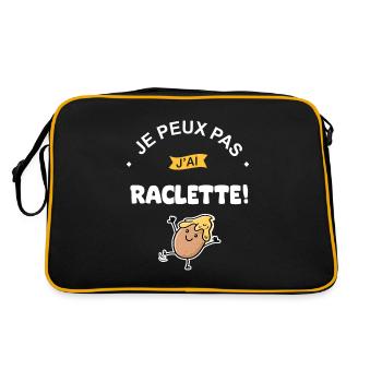 Je peux pas j ai Raclette - Sac Retro - noir/or - Dos