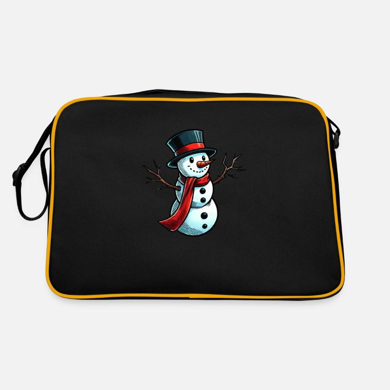 Schneemann Retro Tasche