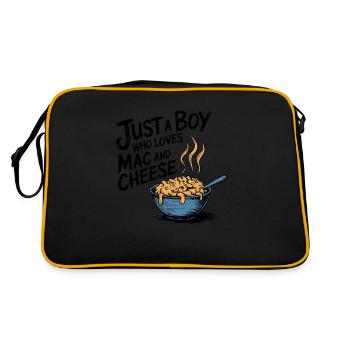 Love for Mac 'n' Cheese - Retro Bag - black/gold - Back