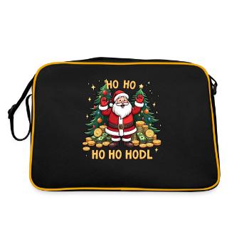 Je le fais pour le Ho Ho HODL BTC - Sac Retro - noir/or - Dos