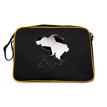 Carte de la Belgique encadrée Real Football BE - Sac Retro - noir/or - Dos