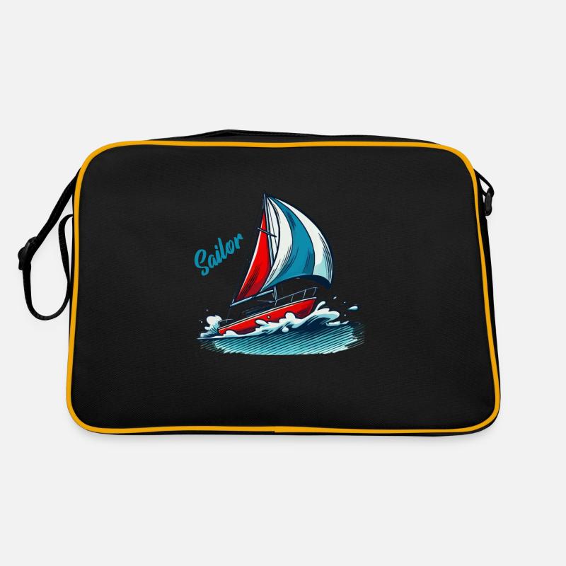 segelboot Retro Tasche