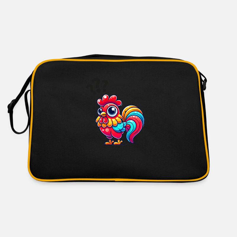 rooster rooster question mark Retro Bag
