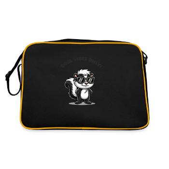stinktier comic cool - Retro Tasche - Schwarz/Gold - Hinten
