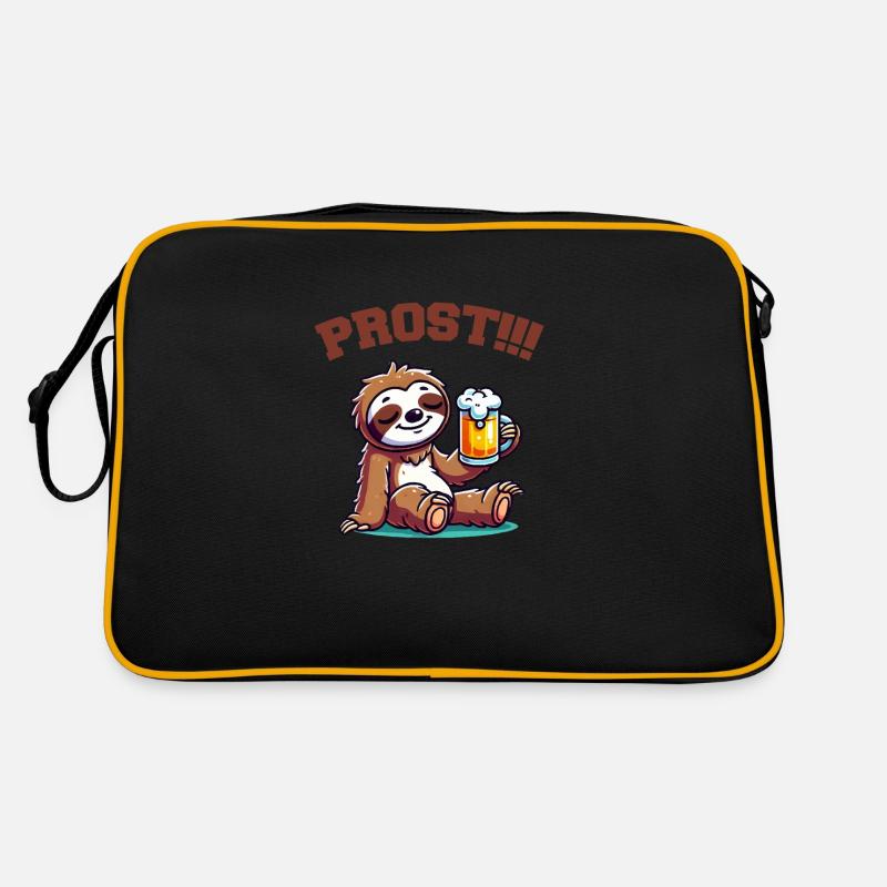 faultier bier comic Retro Tasche