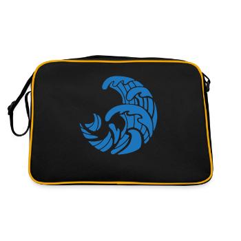 Conception des vagues bleues - Sac Retro - noir/or - Dos