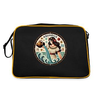 Aquarius - Retro Bag - black/gold - Back
