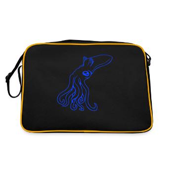 Pieuvre, Pieuvre, Pieuvre, Céphalopode, Calmar géant - Sac Retro - noir/or - Dos