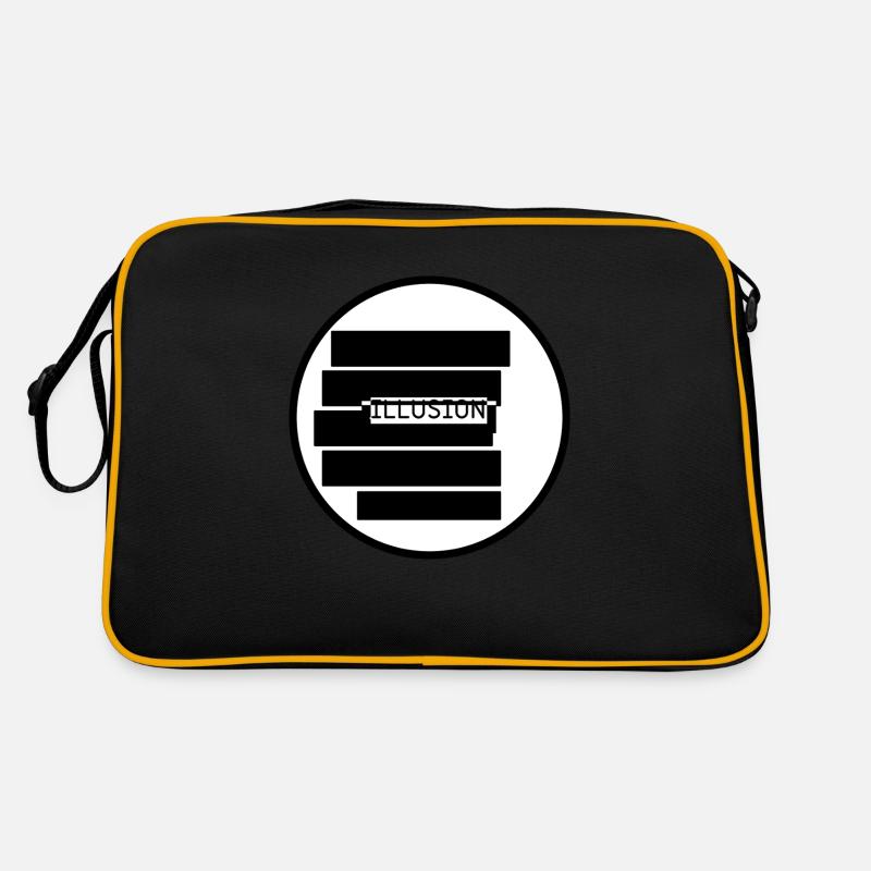 „ILLUSION – Was du siehst, trügt“ - Retro Tasche - Schwarz/Gold
