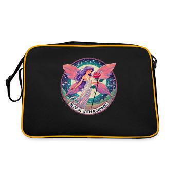 Bloom with Kindness - Retro Bag - black/gold - Back