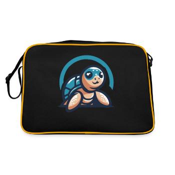 Tortue marine - Sac Retro - noir/or - Dos