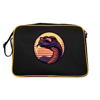 Serpent Cobra Bande Dessinée Cool - Sac Retro - noir/or - Dos
