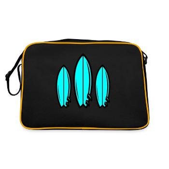 Surfboard Symbol Surfing - Retro Bag - black/gold - Back