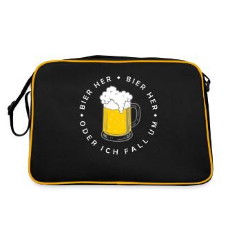 Les abeilles ici - Oder ich fall um ! - Sac Retro - noir/or - Dos