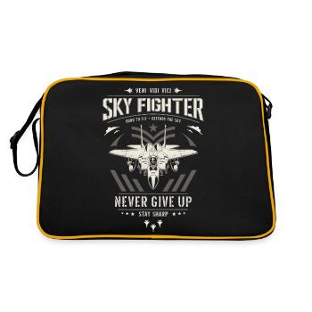 Jet fighter pilot plane jet fighter jet plane - Retro Bag - black/gold - Back