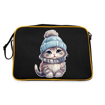 Chat d’hiver - Sac Retro - noir/or - Dos