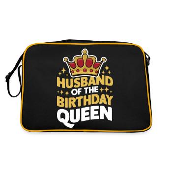 Husband, Spouse, Family, Wedding - Retro Bag - black/gold - Back