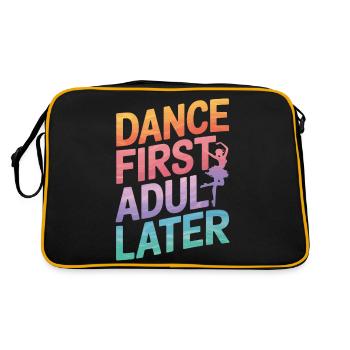 Tanzen Tänzer Tanzen - Retro Tasche - Schwarz/Gold - Hinten