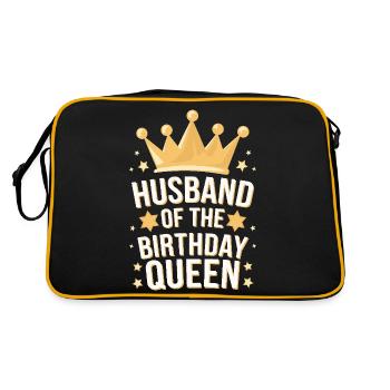 Husband, Spouse, Family, Wedding - Retro Bag - black/gold - Back
