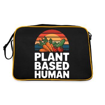 Vegetarian Vegan Veggie Vegetarian - Retro Bag - black/gold - Back